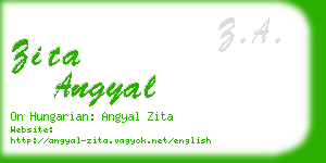 zita angyal business card